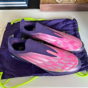Adidas F50 Lamine Yamal Pink and Purple Cleats